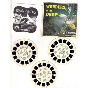 Lot of 3 Vintage Viewmaster Reels - Wonders of The Deep